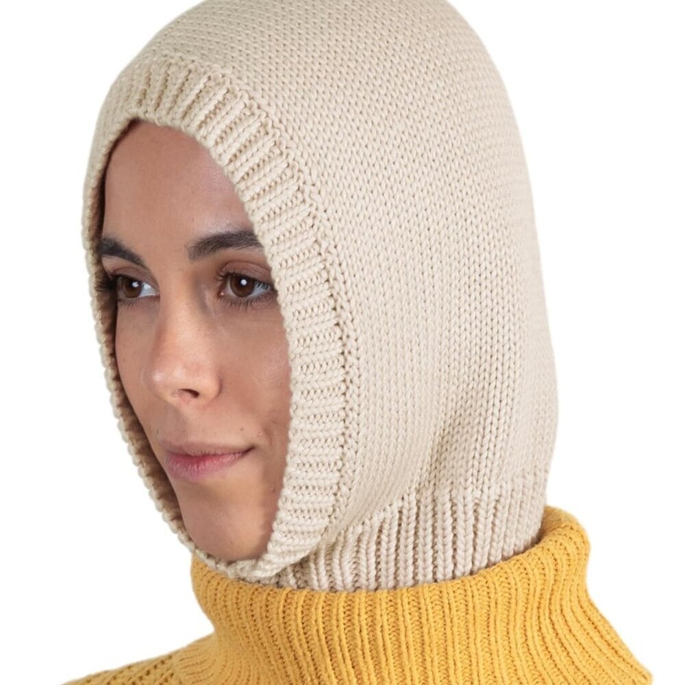 Knitted Hooded Scarf For Women Winter Warm Cozy Multifunctional Gift